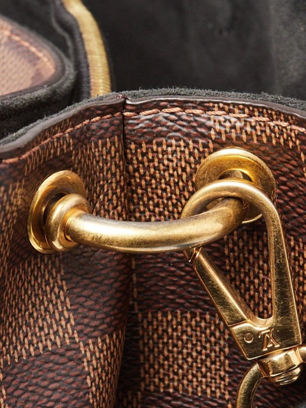 Louis Vuitton Black Damier Canvas Riverside Tote Bag - Picture 7 of 12